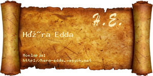 Héra Edda névjegykártya